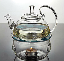 Стеклянный заварник  KELLI с подставкой 0.8 л