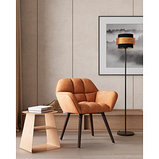 Кресло Stool Group Брайан мягкое бежевое обивка из замши, фото 6