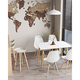 Стул барный Stool Group Модерн БЕЛЫЙ, сиденье из ABS, деревянный каркас, хромированная подставка, фото 4