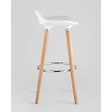 Стул барный Stool Group Модерн БЕЛЫЙ, сиденье из ABS, деревянный каркас, хромированная подставка, фото 6