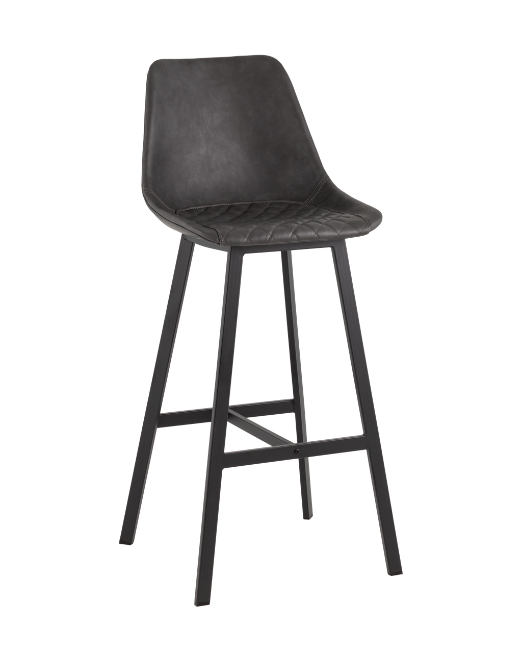 Стул барный Stool Group TEXAS, экокожа, серый