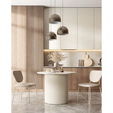 Стул обеденный Stool Group Gigi букле серо-бежевый кремовые ножки, фото 4