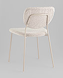 Стул обеденный Stool Group Gigi букле серо-бежевый кремовые ножки, фото 8