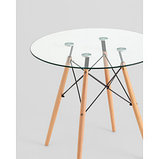 Стол Stool Group EAMES DSW NEW D=80 стекло, фото 7