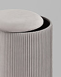 Пуф Stool Group Шарлотта с ящиком велюр серебристый, фото 4