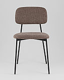 Стул Stool Group Chao рогожка коричневый ножки металл черные, фото 3