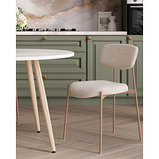 Стул Stool Group Doe без подлокотников светло-бежевый бежевые ножки, фото 3