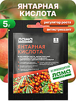 Янтарная кислота  5г (стимулятор роста) 10/300 Лама-торф