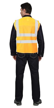 Жилет сигнальный SIRIUS класс 2, 4 СОП (трик.120 гр/м2, карманы) оранжевый, фото 2