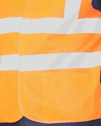 Жилет сигнальный SIRIUS класс 2, 4 СОП (трик.120 гр/м2, карманы) оранжевый, фото 2