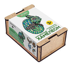 Загадочный Хамелеон. Деревянный пазл EWA, 15 элементов