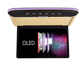 Потолочный Смарт ТВ 13,3" ERGO (QLED 1920x1080, 4/64GB, Android 13) бежевый