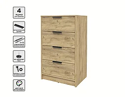 Комод Интерлиния Концепт КТ-К60 (дуб золотой/дуб золотой)