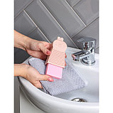 Щётка силиконовая для ручной стирки Доляна, розовая, фото 4