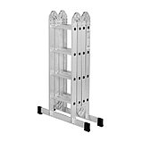 Лестница-трансформер ТУНДРА, алюминиевая, 4×4 ступени, фото 7