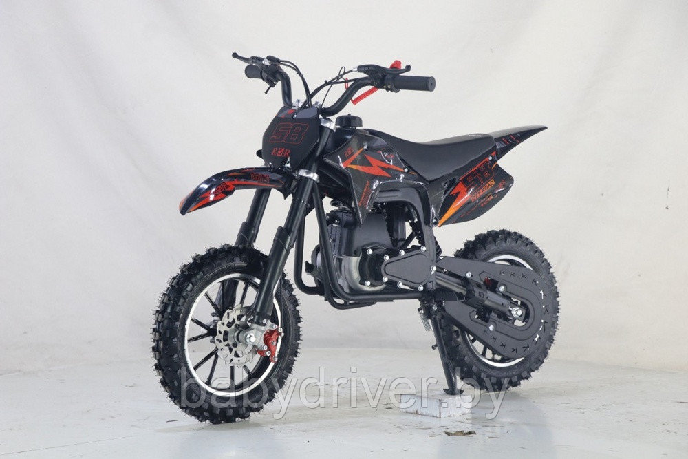 Детский бензиновый мотоцикл RiverToys ARTY (красный)