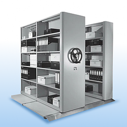 Система мобильных и стационарных стеллажей