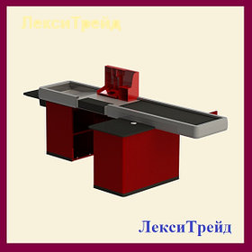 Кассовый бокс "Маркет" c движущимся транспортером и узким накопителем