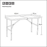 Стол  складной  прямоугольный с пластиковой столешницей  1220мм, фото 5