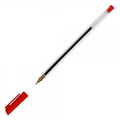 Ручка шариковая СТАММ 800, линия 0,5мм, красная