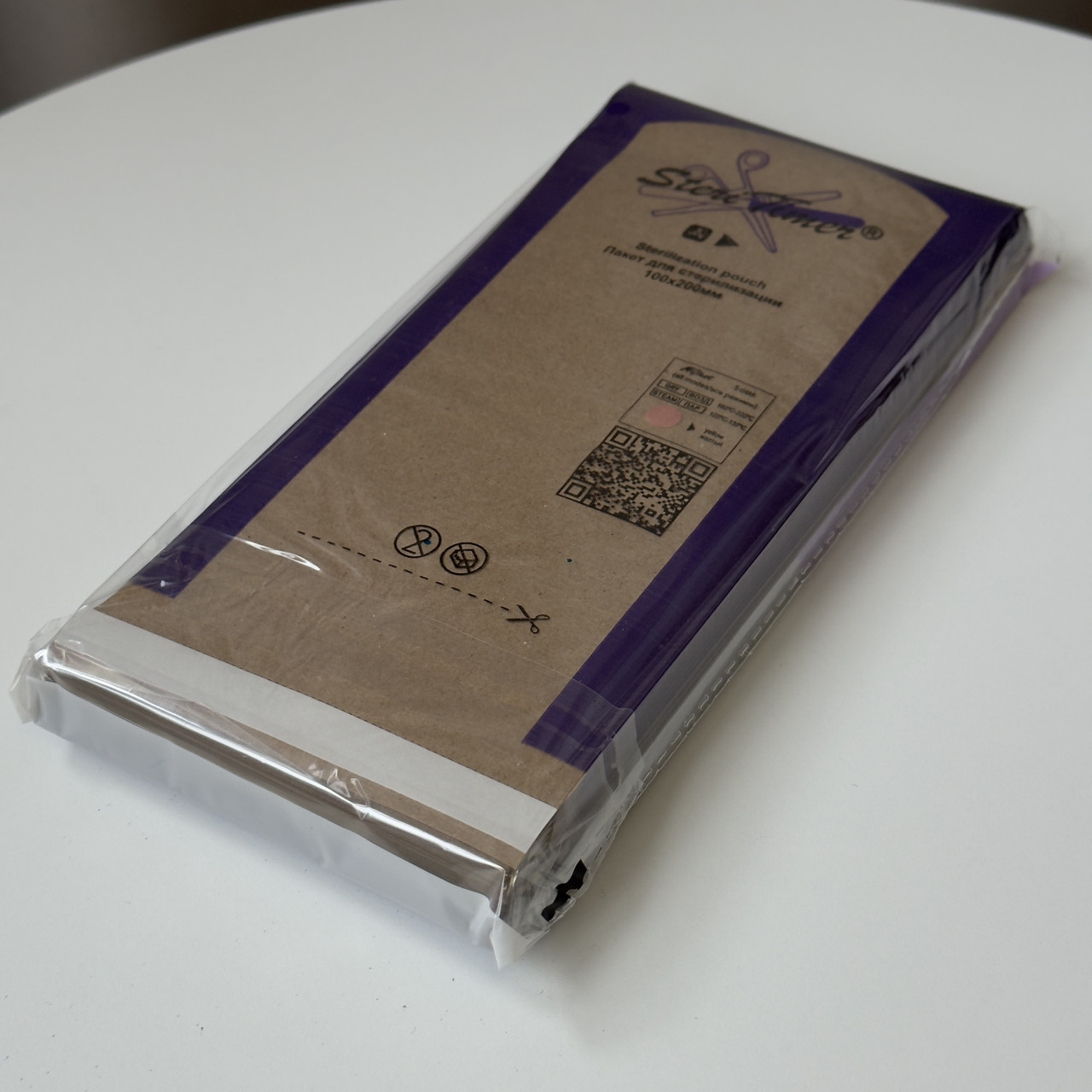 Крафт пакеты ПРОЗРАЧНЫЕ 100/200 SteriTimer, 100 шт. (уп)