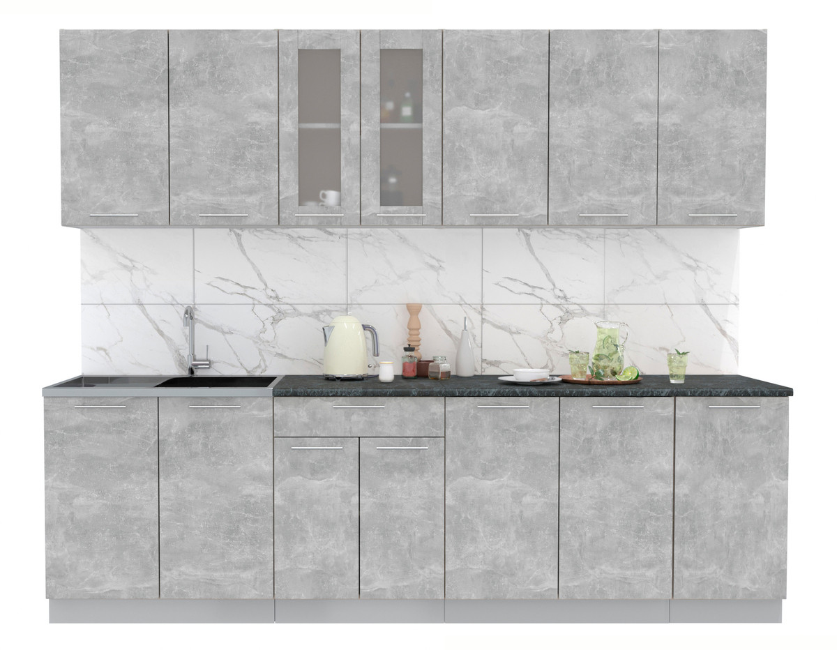 Кухня Мила 2.6м Бетон