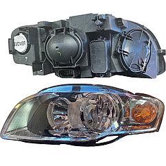 ПЕРЕДНЯЯ ФАРА (ЛЕВАЯ) АУДИ А4 (В7)  2004-2006, Н7/Н7, желтый поворот, ZAD1109L