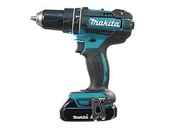 Аккум. ударная дрель-шуруповерт MAKITA LXT DHP 482 SYE в чем. (18.0 В, 2 акк., 1.5 А/ч Li-Ion, 2 скор., 62 Нм,