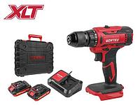 Аккум. дрель-шуруповерт WORTEX BD 1820-1 Li в чем. ALL1 XLT 18 В, 30 Н*м, 2х2 А*ч, БЗП(мет.) 13 мм (шурупы до