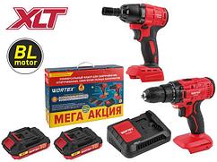 Набор аккум. инструмента WORTEX шуруповерт + гайковерт SET в кор. ALL1 XLT (Аккум. дрель-шур. WORTEX LX BD