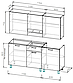 Кухонный гарнитур SV-МЕБЕЛЬ "Розалия" без столешницы (1,7 м) Ясень Анкор светлый/Дуб Венге, фото 4