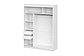 Шкаф-купе NN Мебель К ШКП-3 (1,6) Белый текстурный (серия 2), фото 3