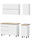 Кухонный гарнитур NN Мебель "Токио" Серия 3 (1,6 м) Белый текстурный/Дуб Сонома, фото 2