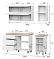 Кухонный гарнитур NN Мебель "Токио" Серия 3 (1,6 м) Белый текстурный/Дуб Сонома, фото 3