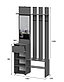 Вешалка NN Мебель (МС Денвер К) Графит серый, с зеркалом, фото 3