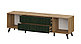 Тумба для ТВ SV-МЕБЕЛЬ (МС Милан К) Дуб Золотой/Олива Софт, с ящиками, фото 2