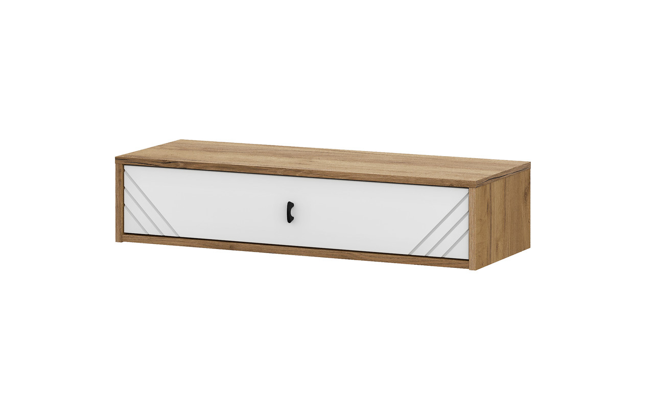 Стол туалетный NN Мебель (МС Байкал К) Дуб Золотой/Белый матовый (навесной)