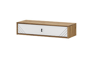 Стол туалетный NN Мебель (МС Байкал К) Дуб Золотой/Белый матовый (навесной)