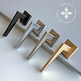 Ручки дверные LOCKSTYLE MORI ZN NBM ( матовый никель), фото 4