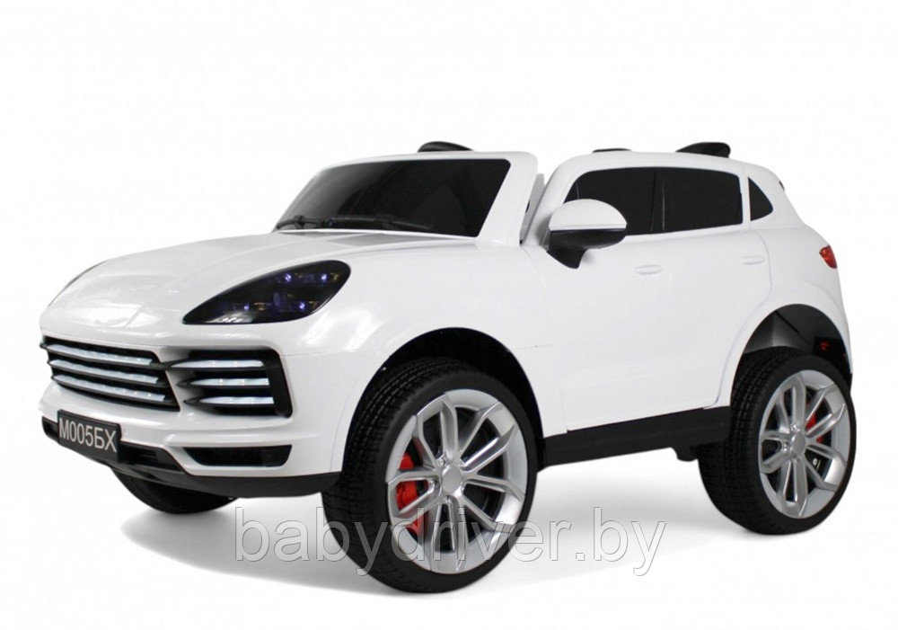 Детский электромобиль RiverToys М005БХ (белый) Двухместный