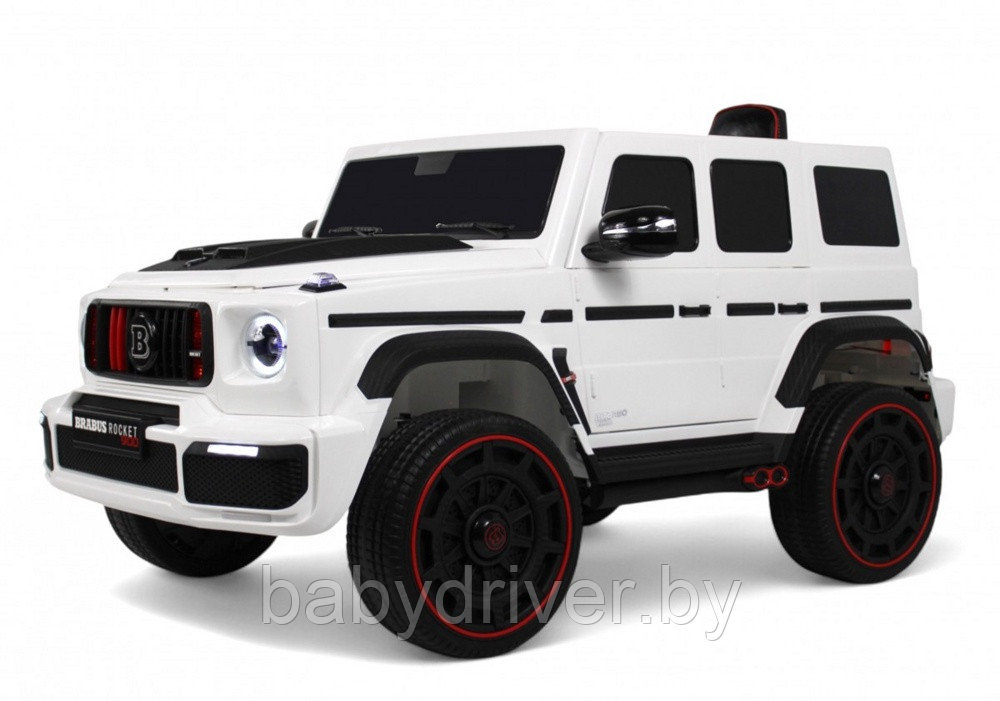 Детский электромобиль RiverToys Z999ZZ (белый) Полноприводный Mercedes Brabus