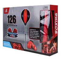 Детский набор для бокса, боксерская груша, боксерский тренажер, груша напольная, перчатки 126 см