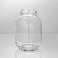 Банка стеклянная ТО-100мм 3л Кубик