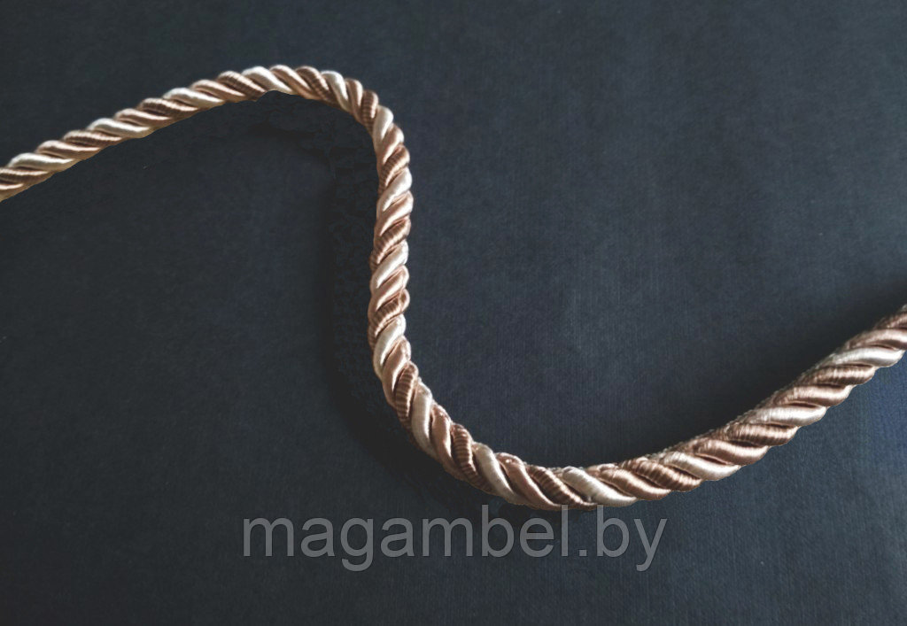 Шнур декоративный в бежево - кофейном цвете