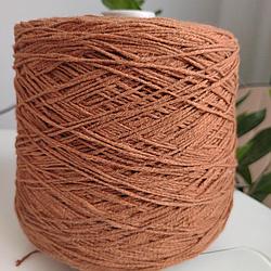 Пряжа Ecafil art Pajero 100% хлопок 190 м 100г цвет корица, шнурок с утолщениями