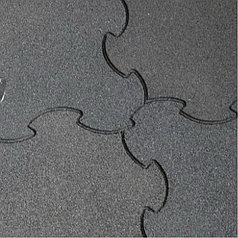 Резиновые маты повышенной амортизации PAVINETTI с замком S-пазл, размером 1080х1080мм, толщиной 30 мм