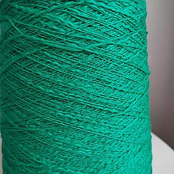 Пряжа E Miroglio art Free 65% хлопок,35% акрил 450м/100г зеленый/нефрит с эффектом фламе