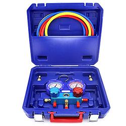 WK-P6002B Двухвентильный противоударный коллектор (шланг 150 см, манометр 80 мм, переходник AD-89-2 шт.