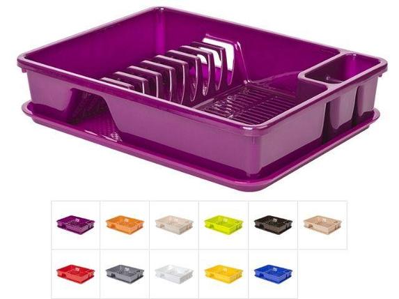 Сушилка для посуды с поддоном 30х40 см, DRINA (цвета в ассортименте), фото 2