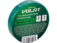Изолента ПВХ 15ммх20м зеленая ВОЛАТ (130 мкм)